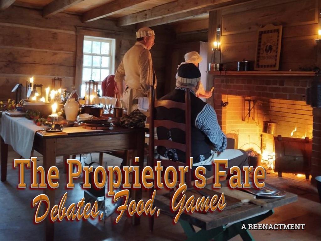 The Proprietor’s Fare: Debates, Food, Games (Smeck Park)